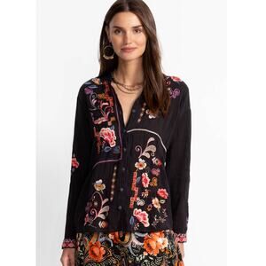 JOHNNY WAS Marcia Shirt, NEW, Size L, Boho Chic